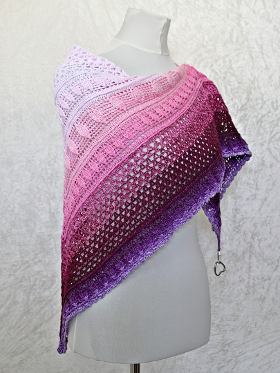 Häkelanleitung Tuch // Dreieckstuch // Schultertuch Hibiskus