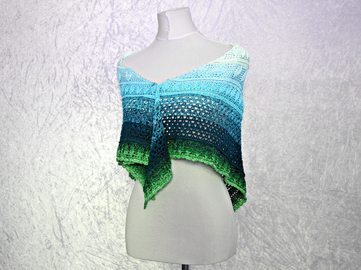 Häkelanleitung Tuch // Dreieckstuch // Schultertuch Hibiskus