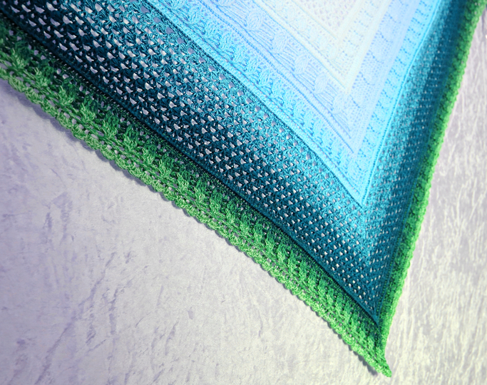 Häkelanleitung Tuch // Dreieckstuch // Schultertuch Hibiskus