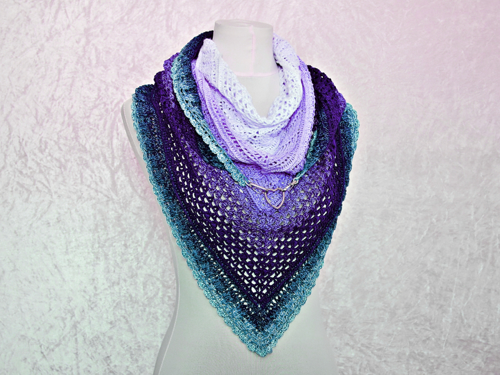 Häkelanleitung Tuch // Dreieckstuch // Schultertuch Hibiskus