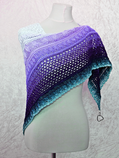 Häkelanleitung Tuch // Dreieckstuch // Schultertuch Hibiskus