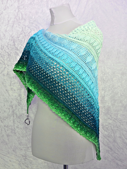 Häkelanleitung Tuch // Dreieckstuch // Schultertuch Hibiskus