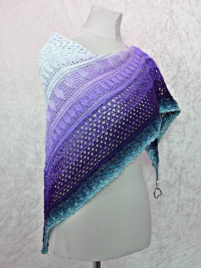 Häkelanleitung Tuch // Dreieckstuch // Schultertuch Hibiskus