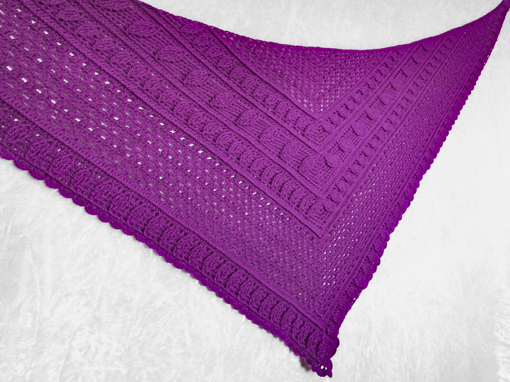 Häkelanleitung Tuch // Dreieckstuch // Schultertuch Hibiskus