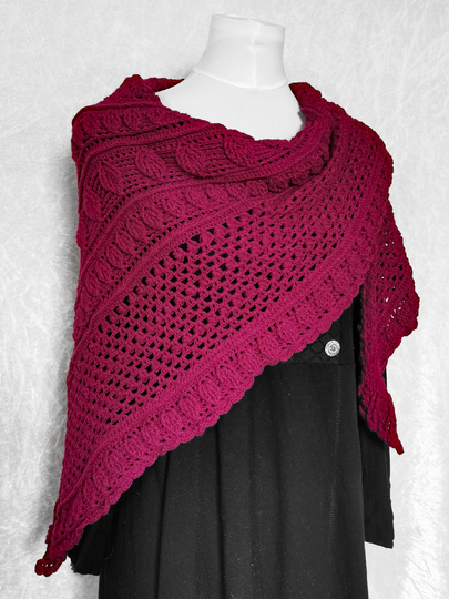 Häkelanleitung Tuch // Dreieckstuch // Schultertuch Hibiskus