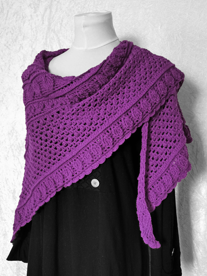 Häkelanleitung Tuch // Dreieckstuch // Schultertuch Hibiskus