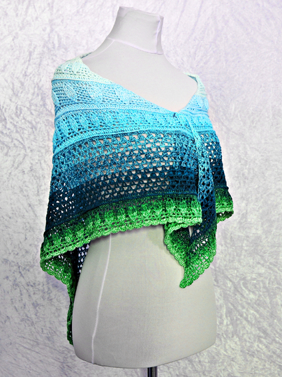 Häkelanleitung Tuch // Dreieckstuch // Schultertuch Hibiskus