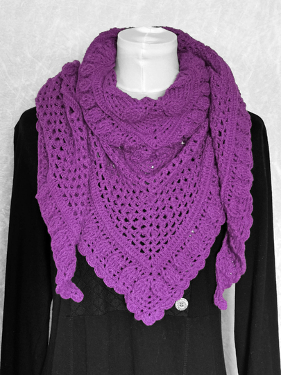 Häkelanleitung Tuch // Dreieckstuch // Schultertuch Hibiskus