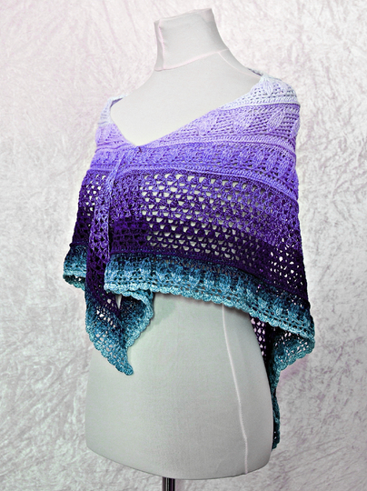 Häkelanleitung Tuch // Dreieckstuch // Schultertuch Hibiskus