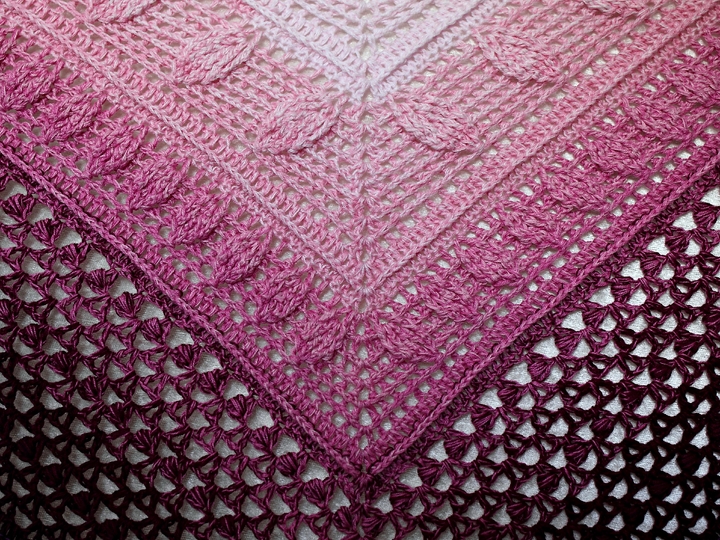 Häkelanleitung Tuch // Dreieckstuch // Schultertuch Hibiskus