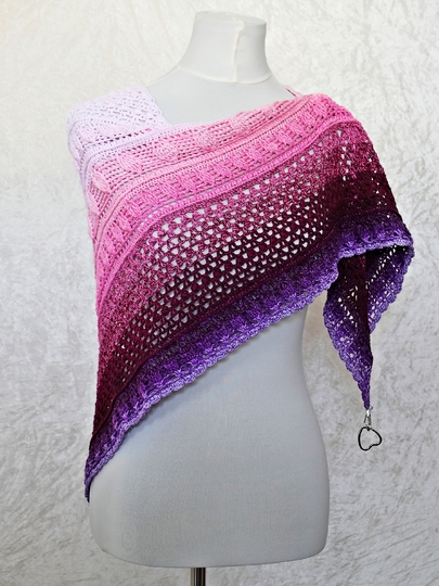 Häkelanleitung Tuch // Dreieckstuch // Schultertuch Hibiskus