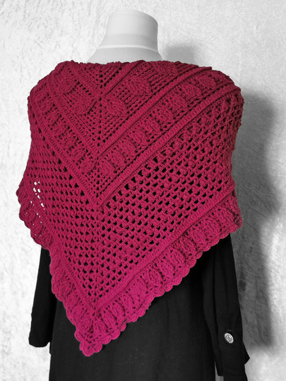 Häkelanleitung Tuch // Dreieckstuch // Schultertuch Hibiskus