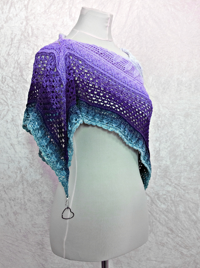 Häkelanleitung Tuch // Dreieckstuch // Schultertuch Hibiskus