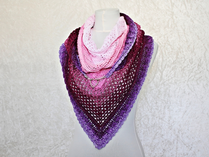 Häkelanleitung Tuch // Dreieckstuch // Schultertuch Hibiskus