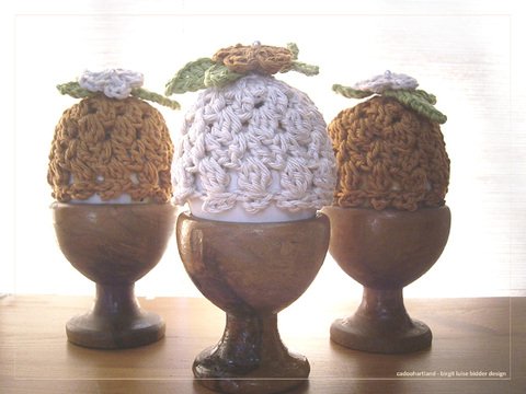 Häkelanleitung PRIMROSE - Eierwärmer im irischen Spitzendesign