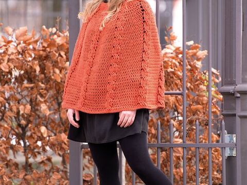 Pattern poncho Autumn
