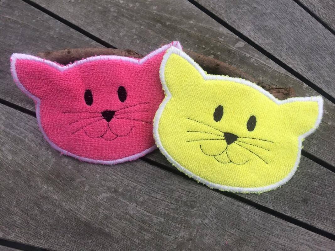 SpülPad Katze Stickdatei ITH 13x18