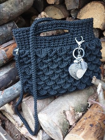 Tasche Hakeln Rope Garn Croco Style