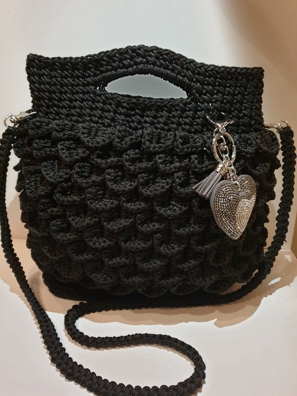 Ilky's Croco-Bag aus Ropegarn- gr&ouml;&szlig;e individuell anpassbar- f&uuml;r ge&uuml;bte H&auml;kel-Anf&auml;nger geeignet - Bild 2