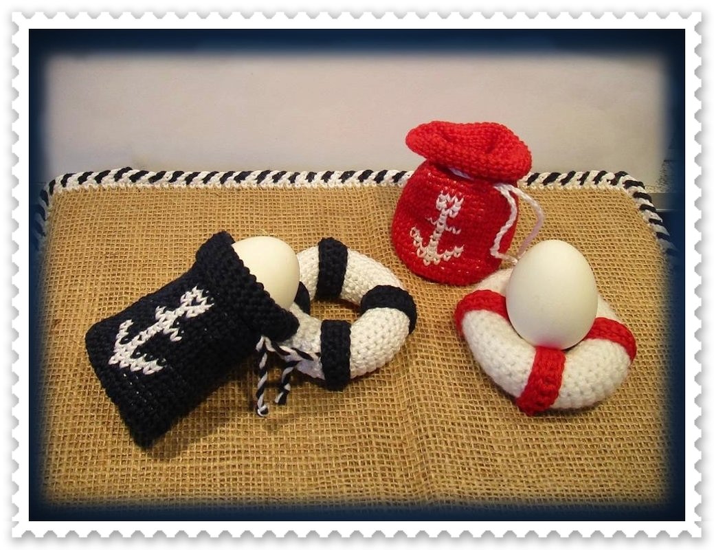 Häkelanleitung Eierwärmer - Set Seesack - Bild 2