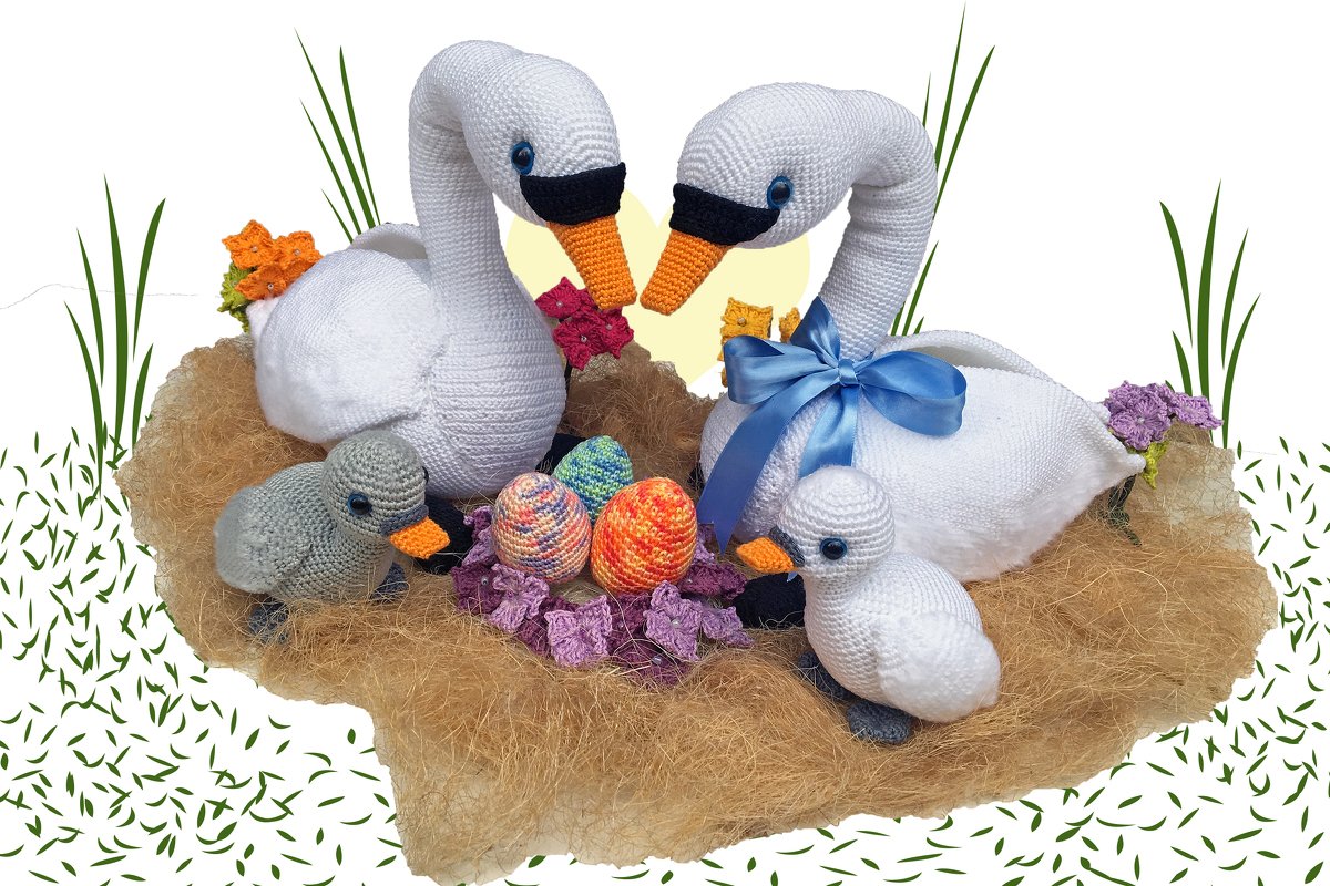 Swan Family Pattern Amigurumi