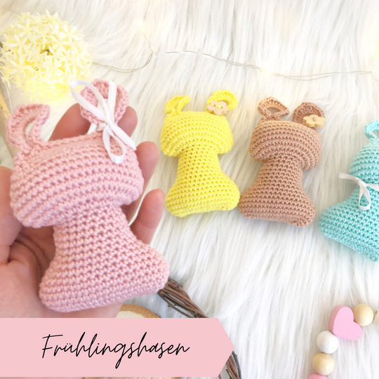 Frühlingshasen- Häkelanleitung von Wolldiamant