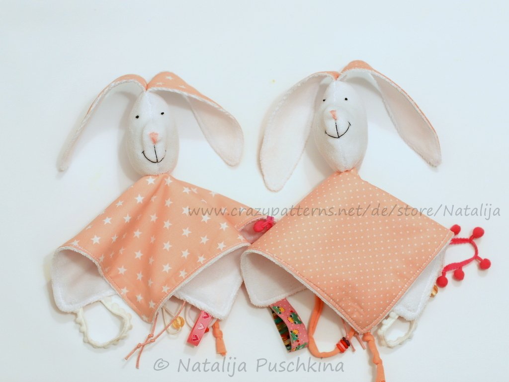 Die schnelle und unkomplizierte Nähanleitung -  Schmusetücher 'Hase' - Bild 4