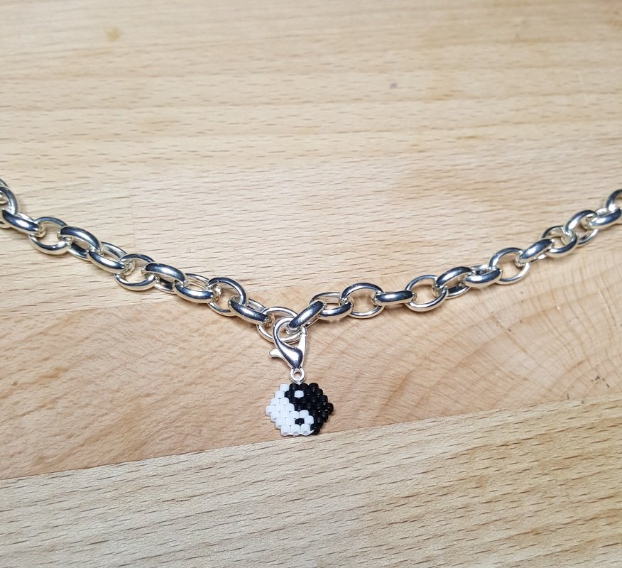 Yin und Yang / Perlen Charms / Anhänger / Ohrringe - Bild 2