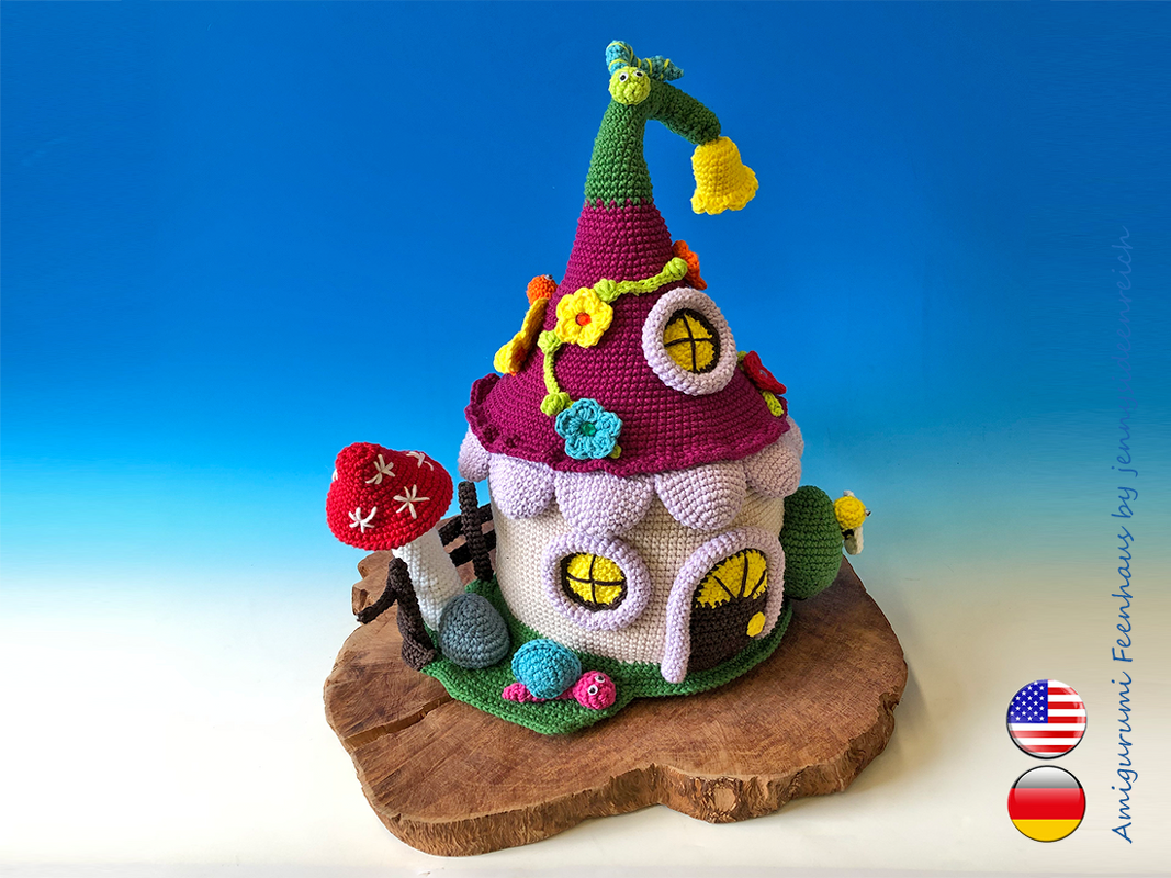 Crochet Pattern Fairyhouse, the Amigurumi Fairy House, by jennysideenreich