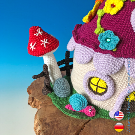 Crochet Pattern Fairyhouse, the Amigurumi Fairy House, by jennysideenreich