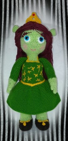 Crochet pattern doll of Princess Fiona (shrek) pdf ternura amigurumi