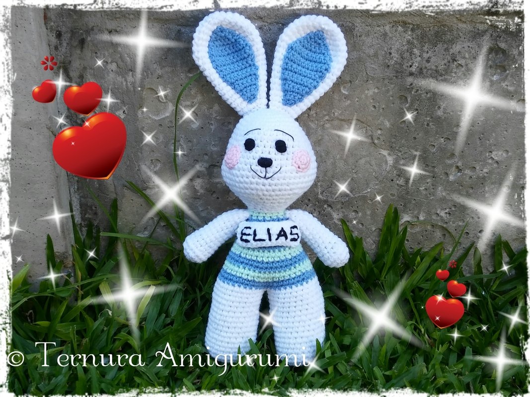 Crochet pattern rabbit Elias 37cm!! pdf ternura amigurumi - Image 3