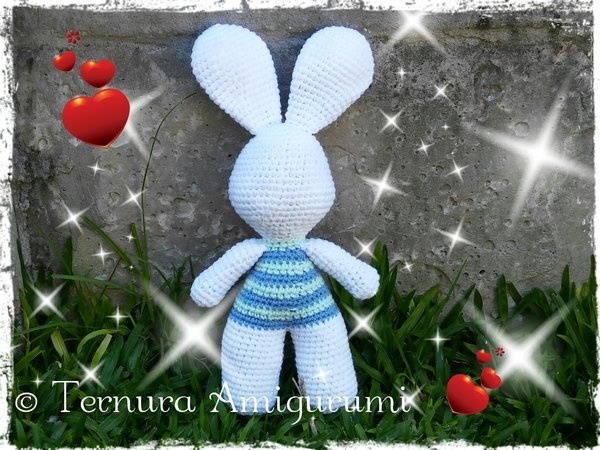 Crochet pattern rabbit Elias 37cm!! pdf ternura amigurumi
