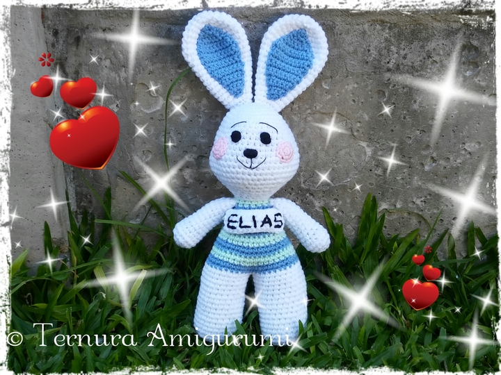 Häkelanleitung Kaninchen Elias 37cm!! pdf ternura amigurumi
