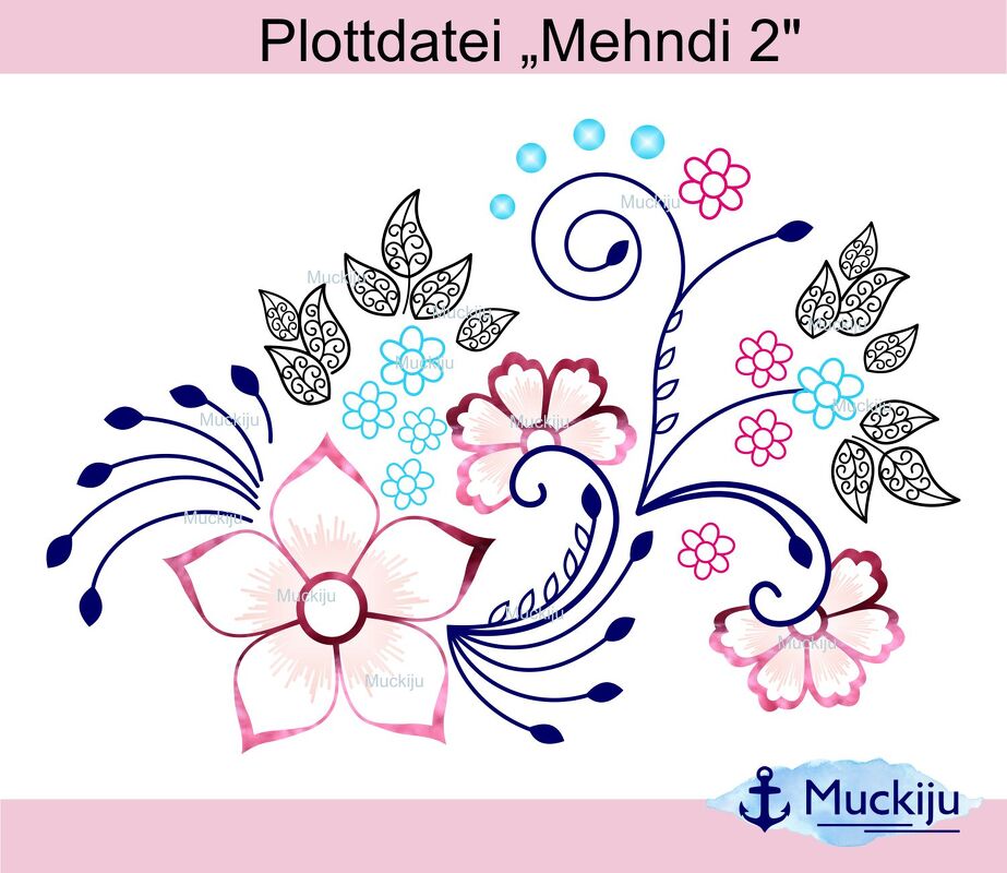 Plottdatei "Mehndi 2" Henna * Mandala * Blumen
