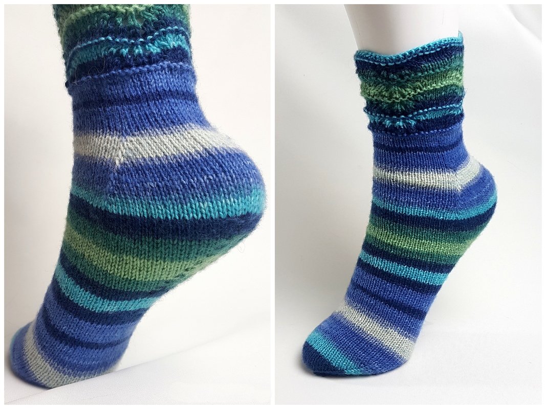 Strickanleitung Socken Fixe Ferse! So einfach wie noch nie! Top Down, Gr.34-45