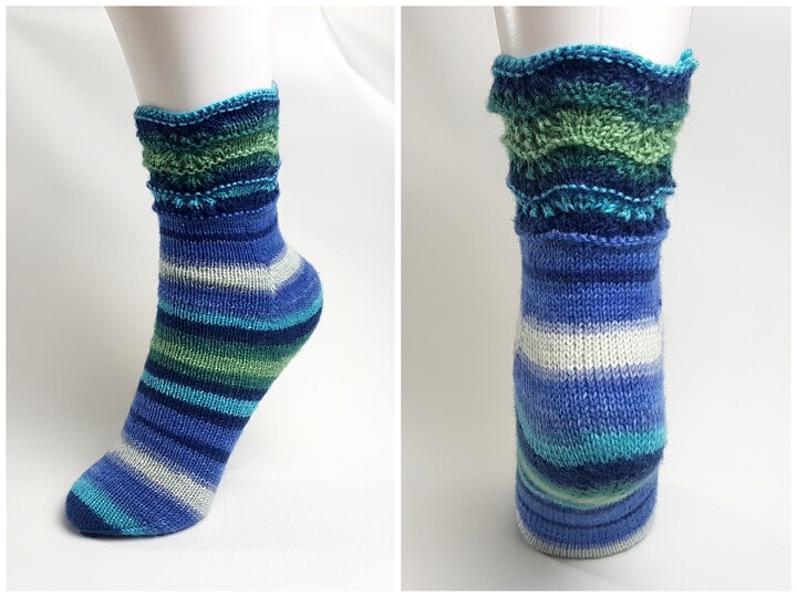 Strickanleitung Socken Fixe Ferse! So einfach wie noch nie! Top Down, Gr.34-45