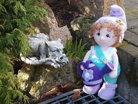 Häkelanleitung, Frühlingself Elvin