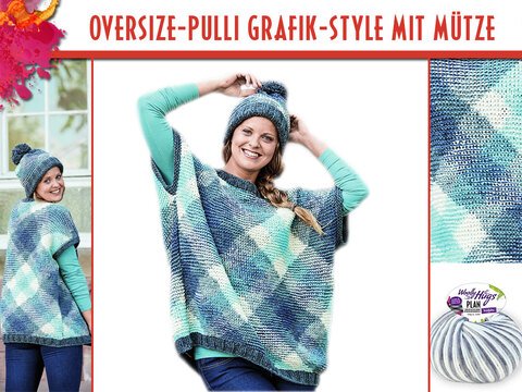 OVERSIZE-PULLI GRAFIK-STYLE MIT MÜTZE