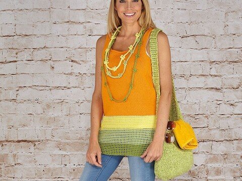 Strickanleitung Damenlongtop & Häkelketten "Piazza" 759168