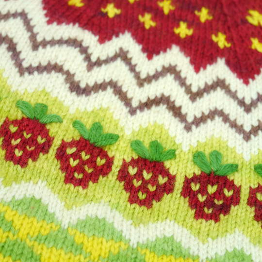 Babyhat STRAWBERRY MUFFIN, knitting pattern in 2 sizes