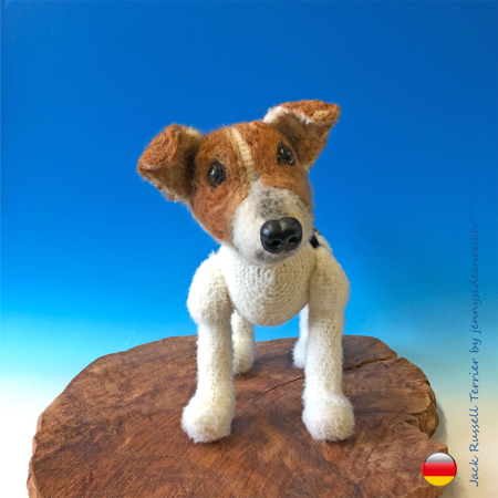 Jack Russell Terrier Amigurumi Häkelanleitung (DEUTSCH), Hund stehend häkeln, Anleitung von jennysideenreich