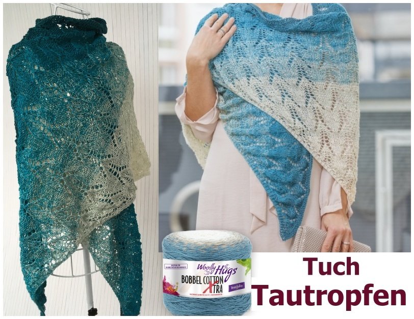 Tuch "Tautropfen" stricken