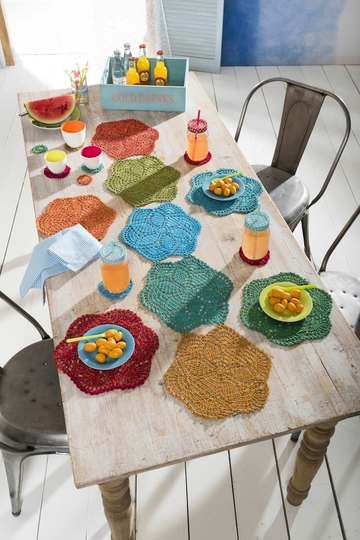 Blüten Läufer häkeln aus 1 BOBBEL COTTON