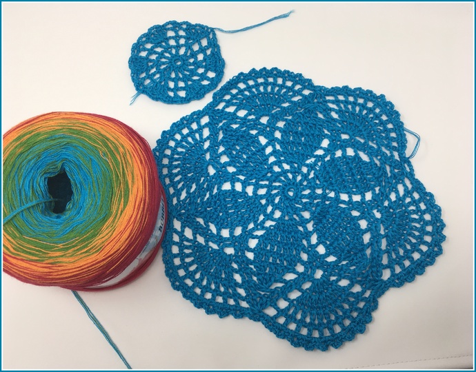 Blüten Läufer häkeln aus 1 BOBBEL COTTON