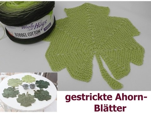 Blätter stricken mit BOBBEL COTTON von Woolly Hugs