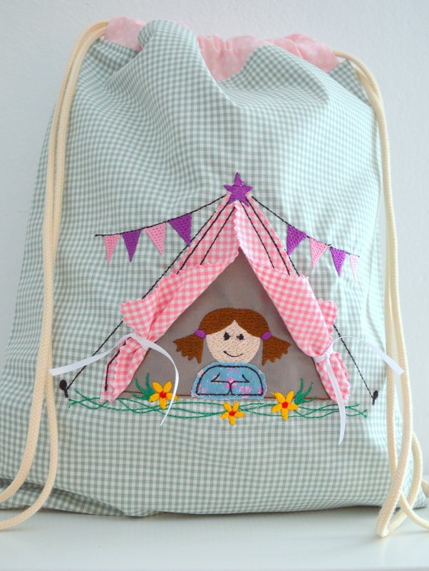 Stickdatei Zelt mit 3D Zelteingang 13x18cm - Bild 6