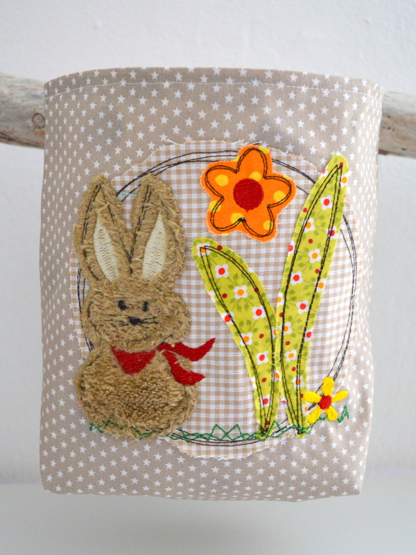 Stickdatei Hase Hasenwiese doodle 3er SET 10x10cm