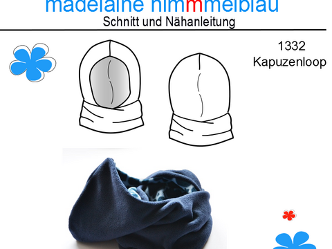 Kapuzenschal nähen I ebook Schnittmuster Schal I One Size I #1332