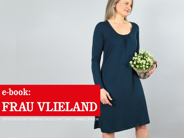 FRAU VLIELAND Jerseykleid Rundhalsausschnitt, e-book